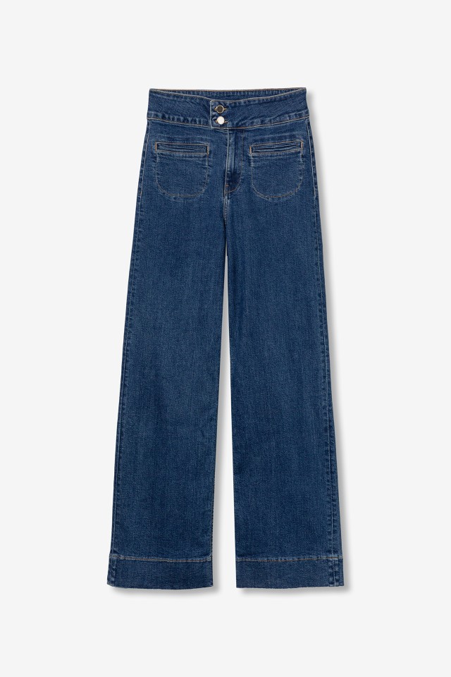 Wide Leg Blue Jeans Wide Leg Blue Jeans