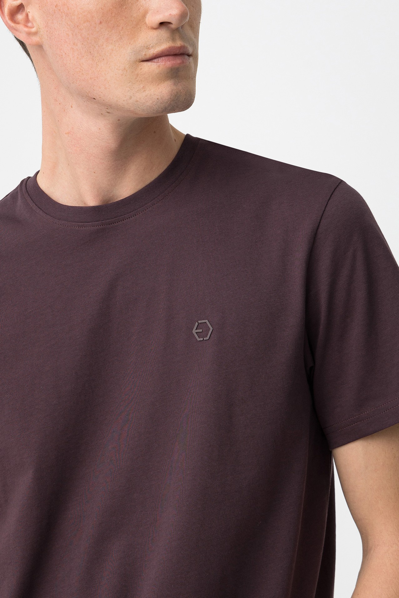 Cotton T-shirt with Embossed Detail