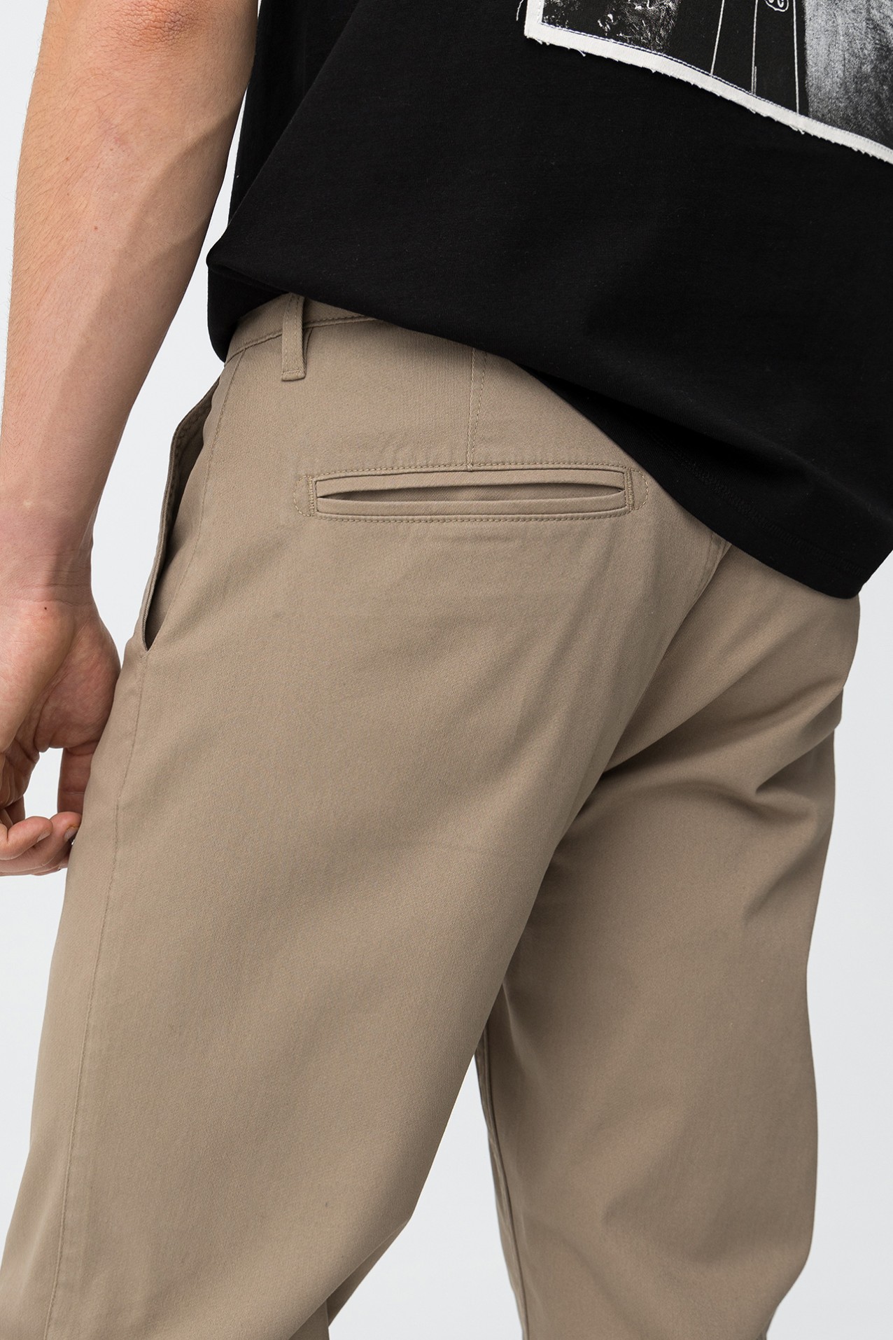 Beige Relaxed Fit Trousers