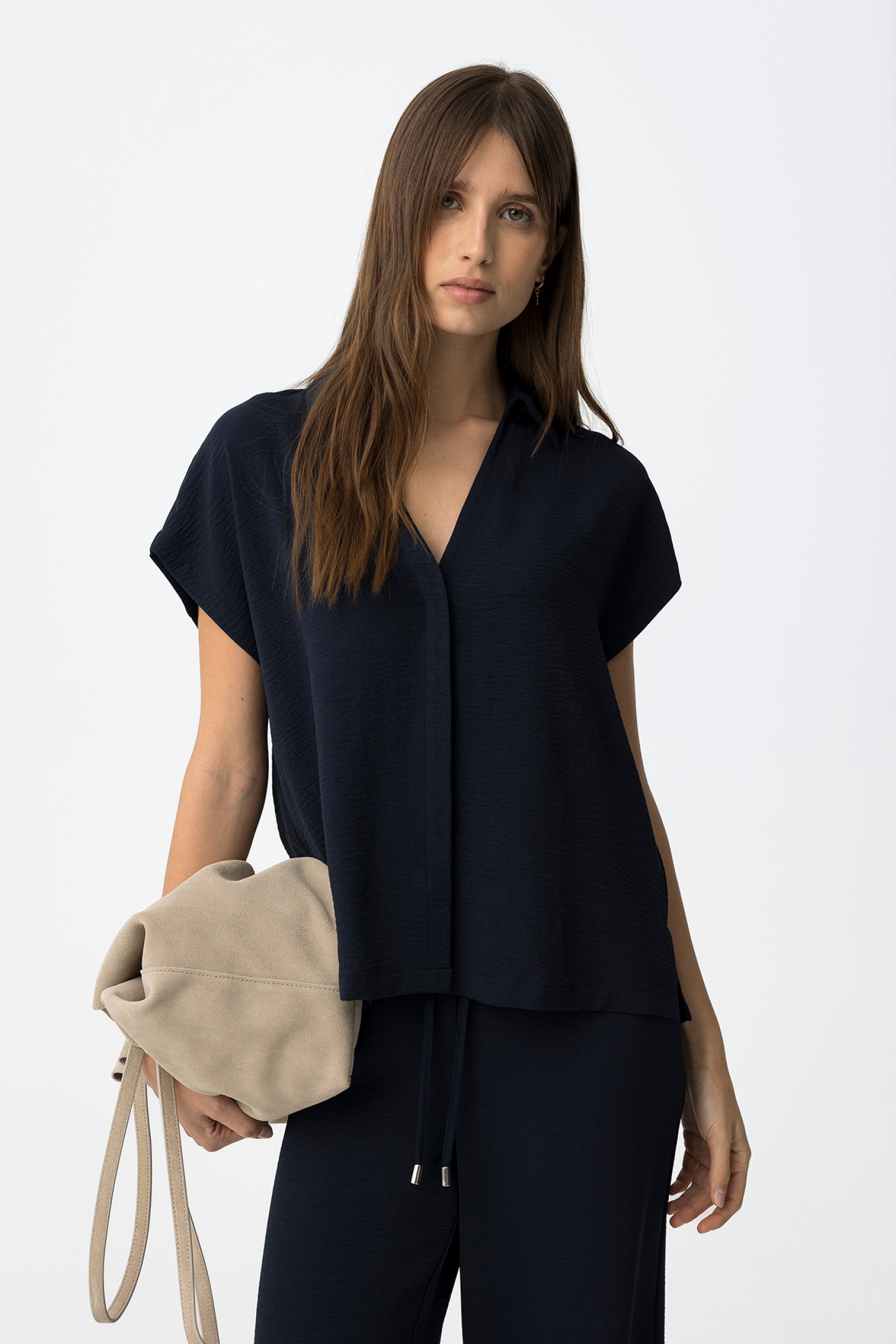 Camisa azul manga corta - 10064901_798 - Tiffosi