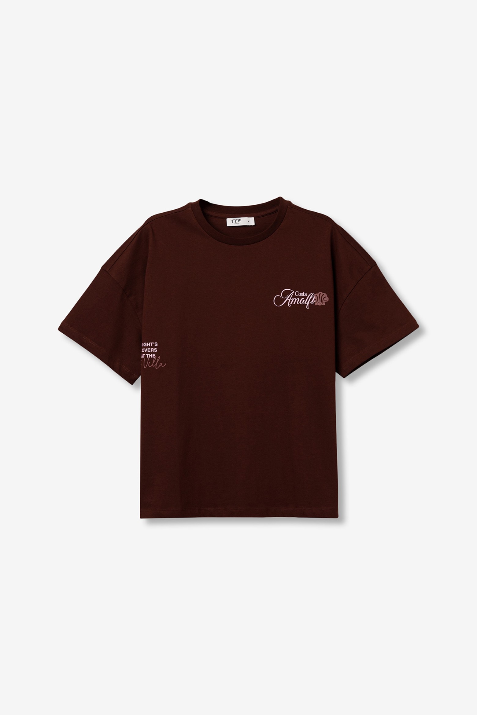 Camiseta marrón corte relajado