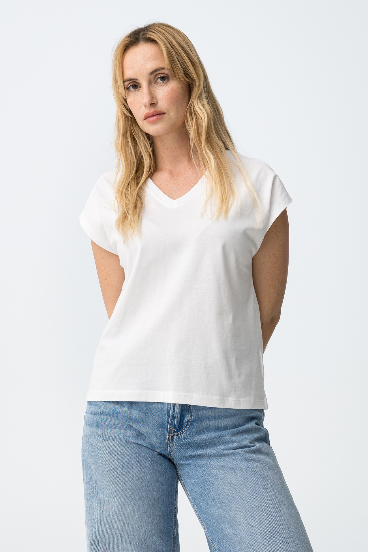 Camiseta blanca manga corta