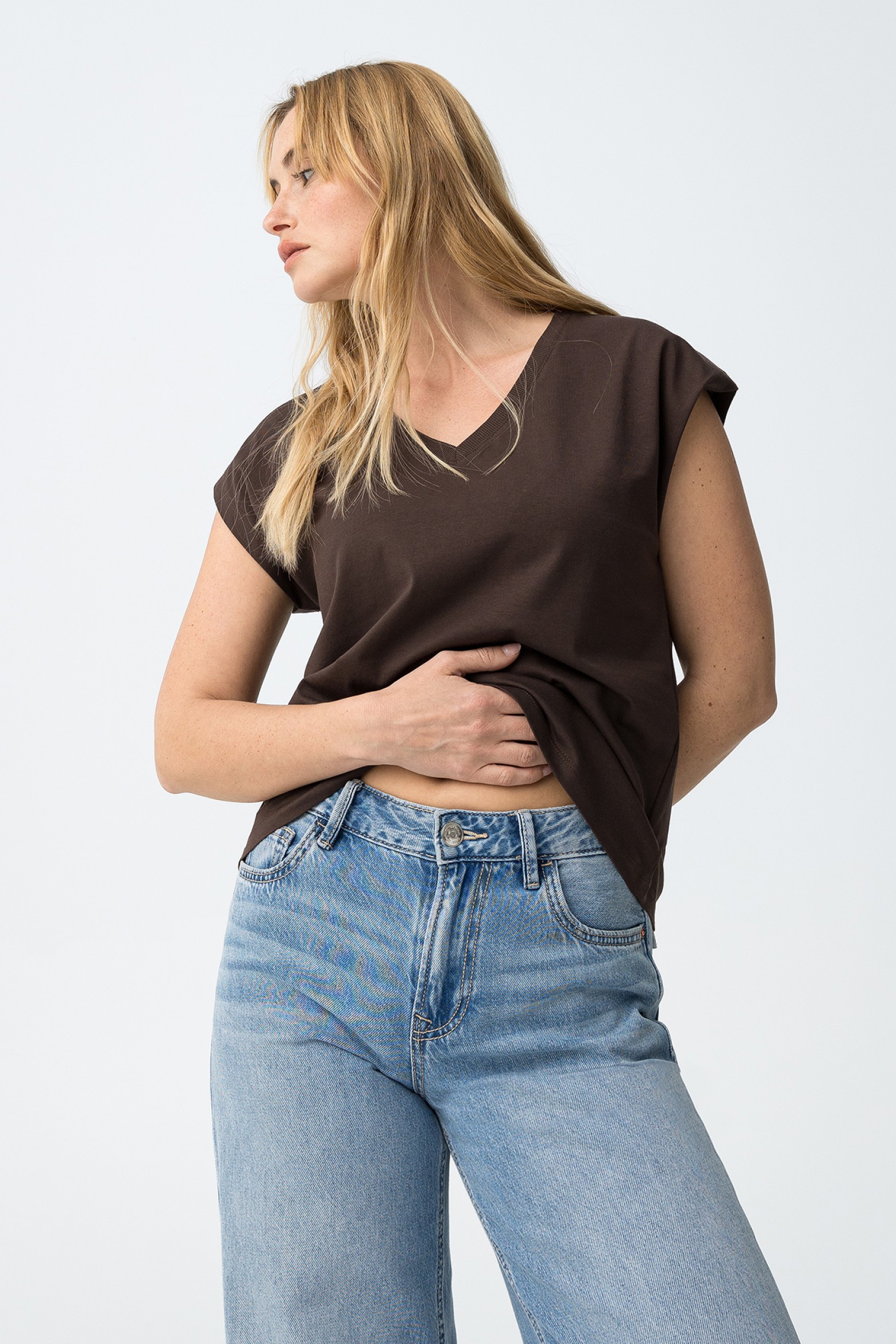 Camiseta chocolate manga corta