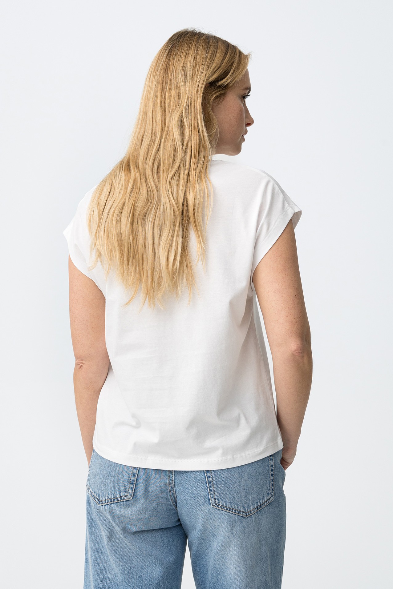 Camiseta blanca manga corta