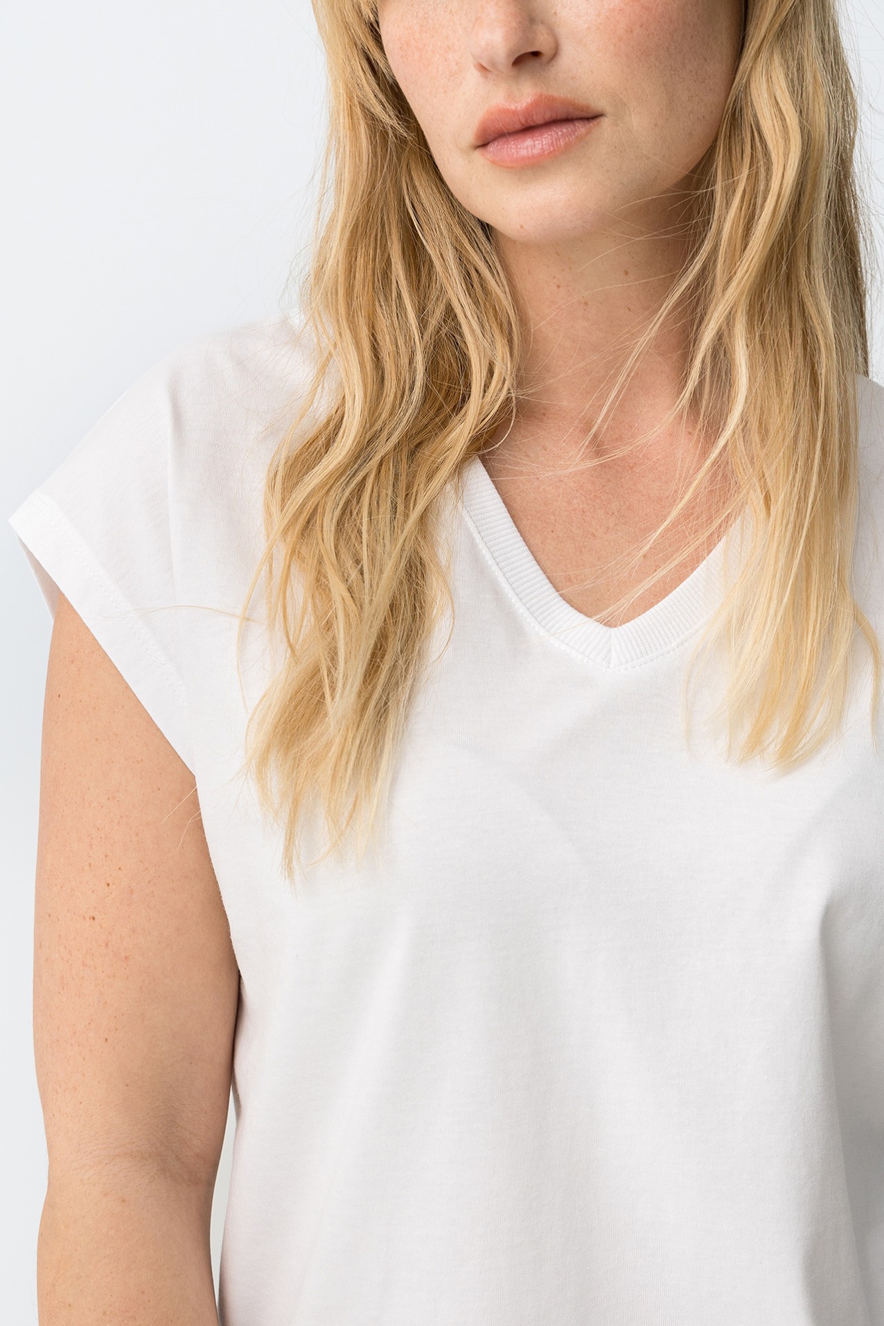 Camiseta blanca manga corta