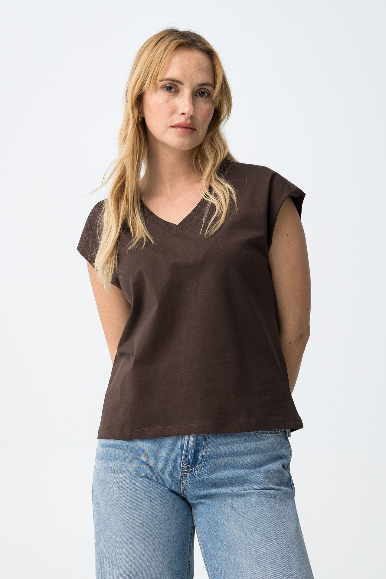 Camiseta chocolate manga corta