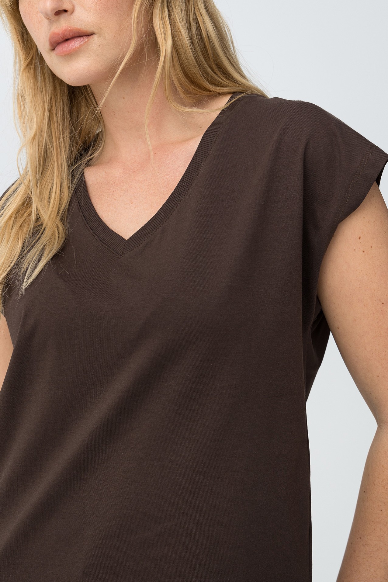 Camiseta chocolate manga corta