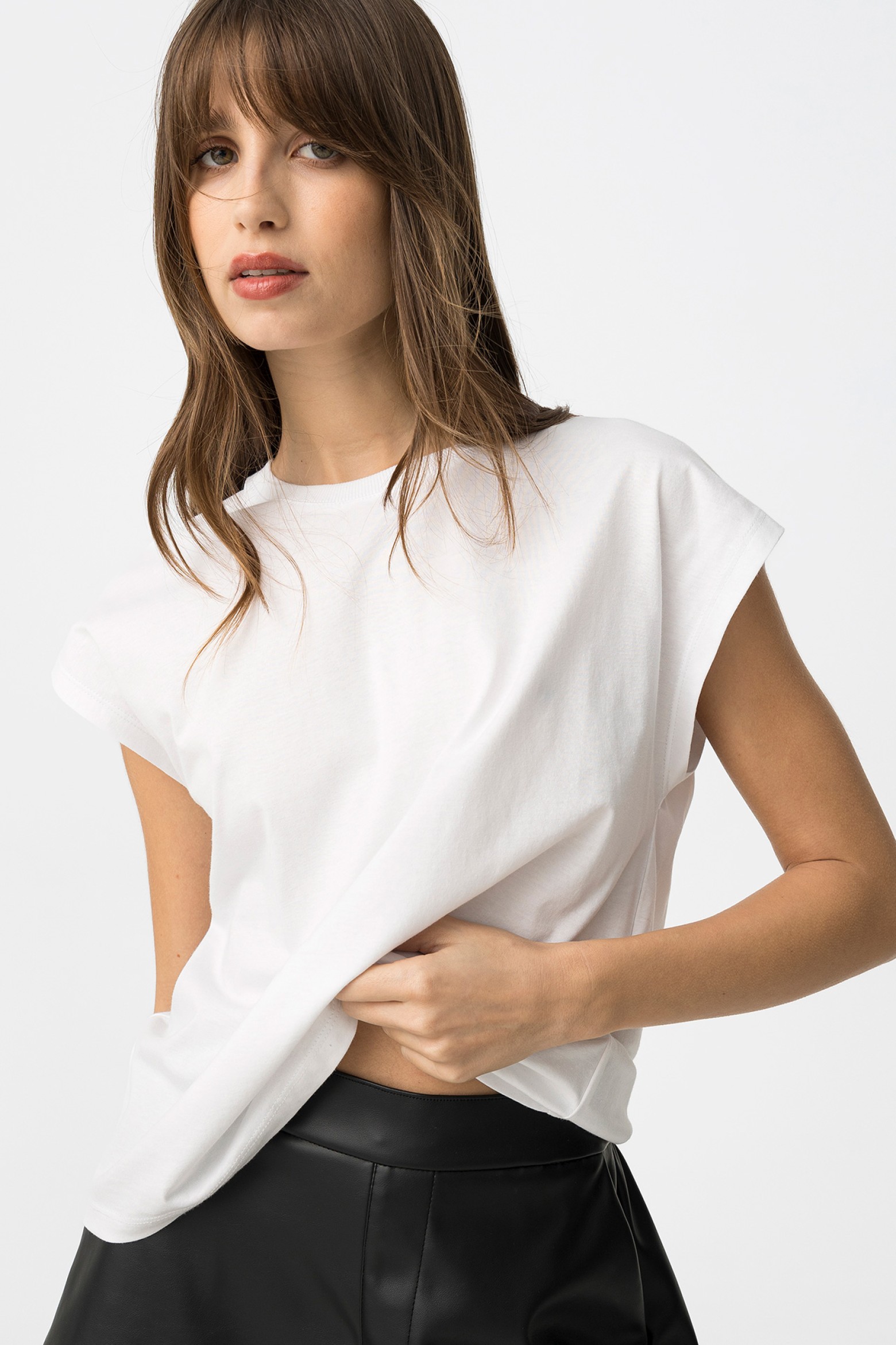 Camiseta blanca manga corta