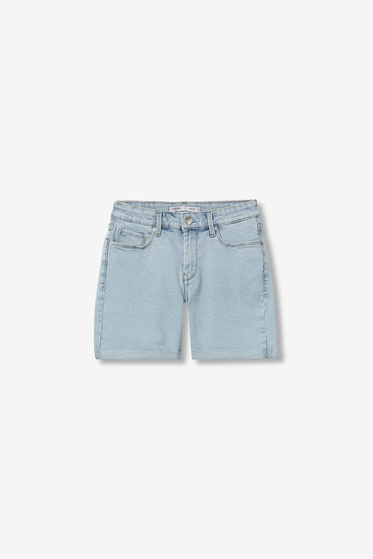 Light Blue Fitted Shorts