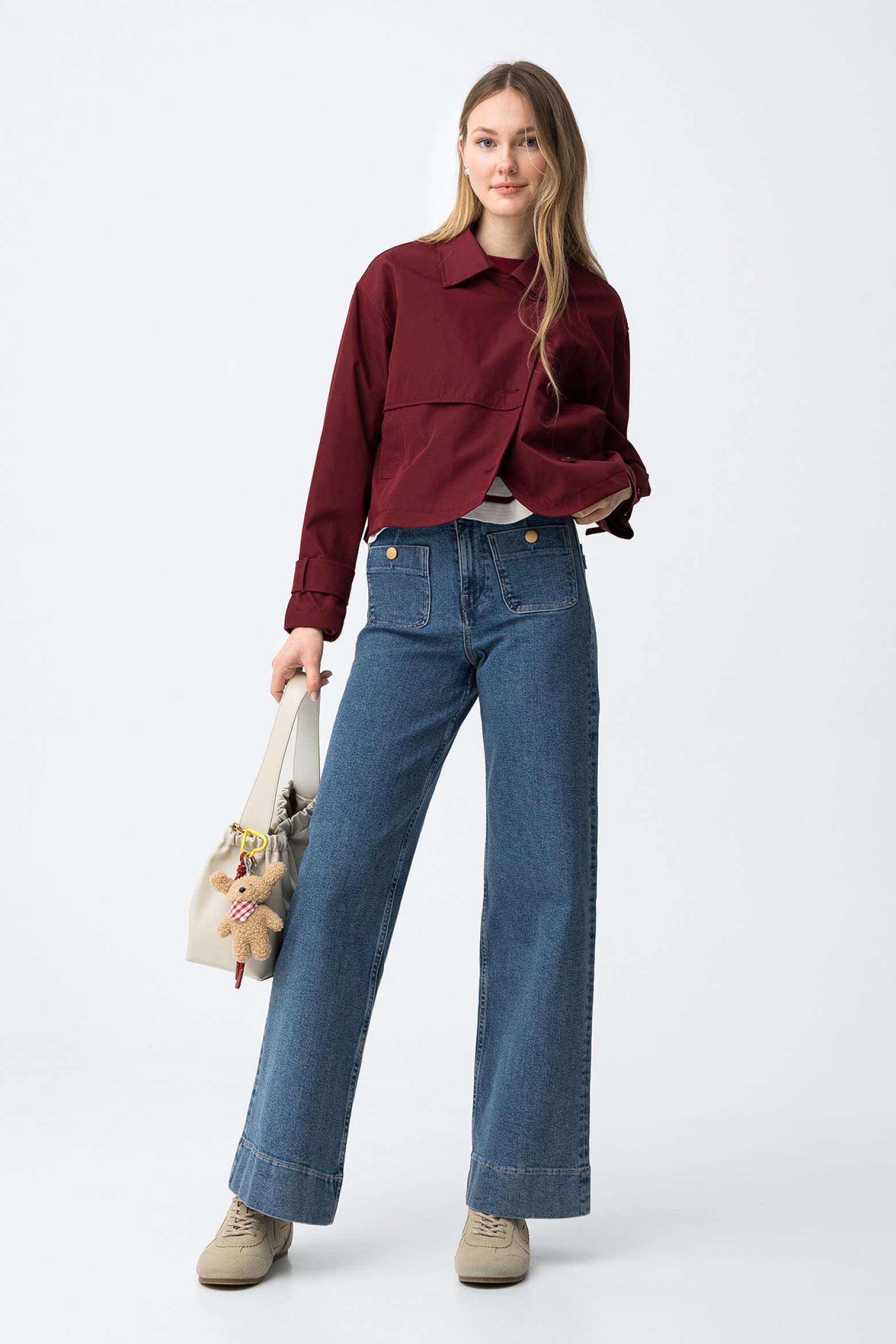 Jeans anchos azul oscuro
