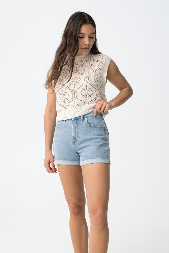 Light Blue Denim Shorts