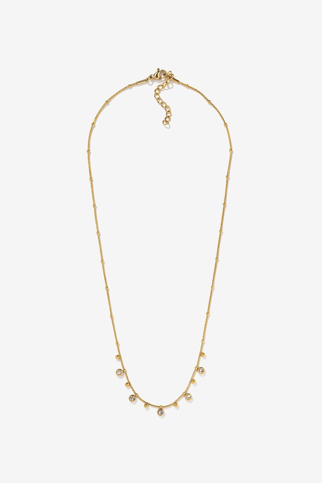 Golden Necklace with Charms