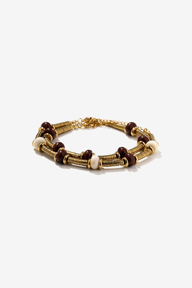 Golden Beaded Bracelet