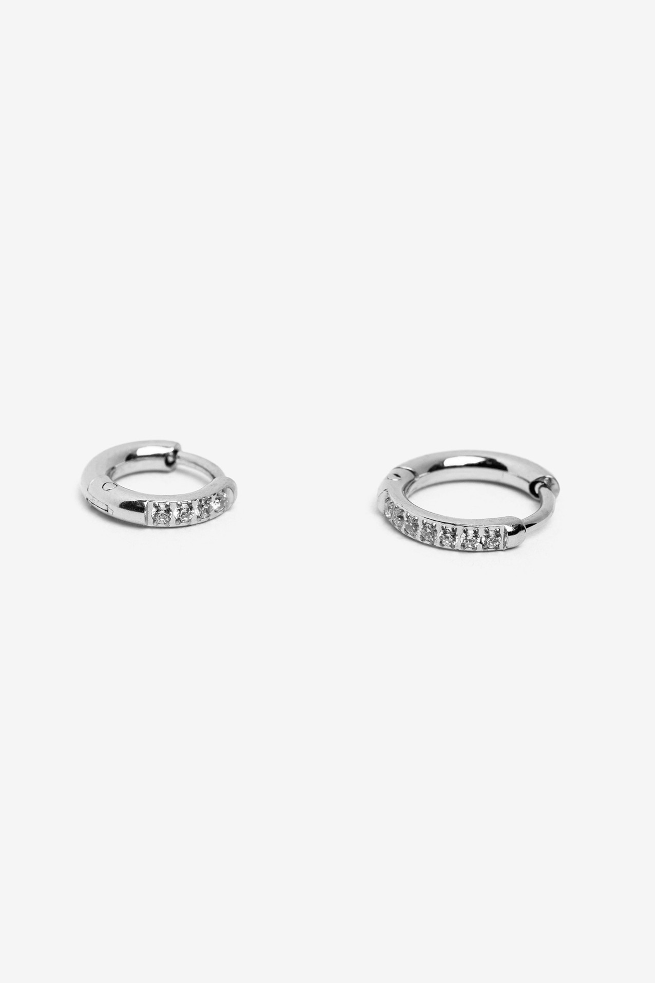 Pendientes de aro plateados