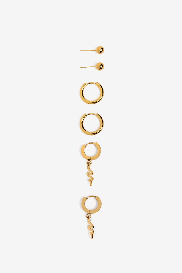 Golden Earrings Set