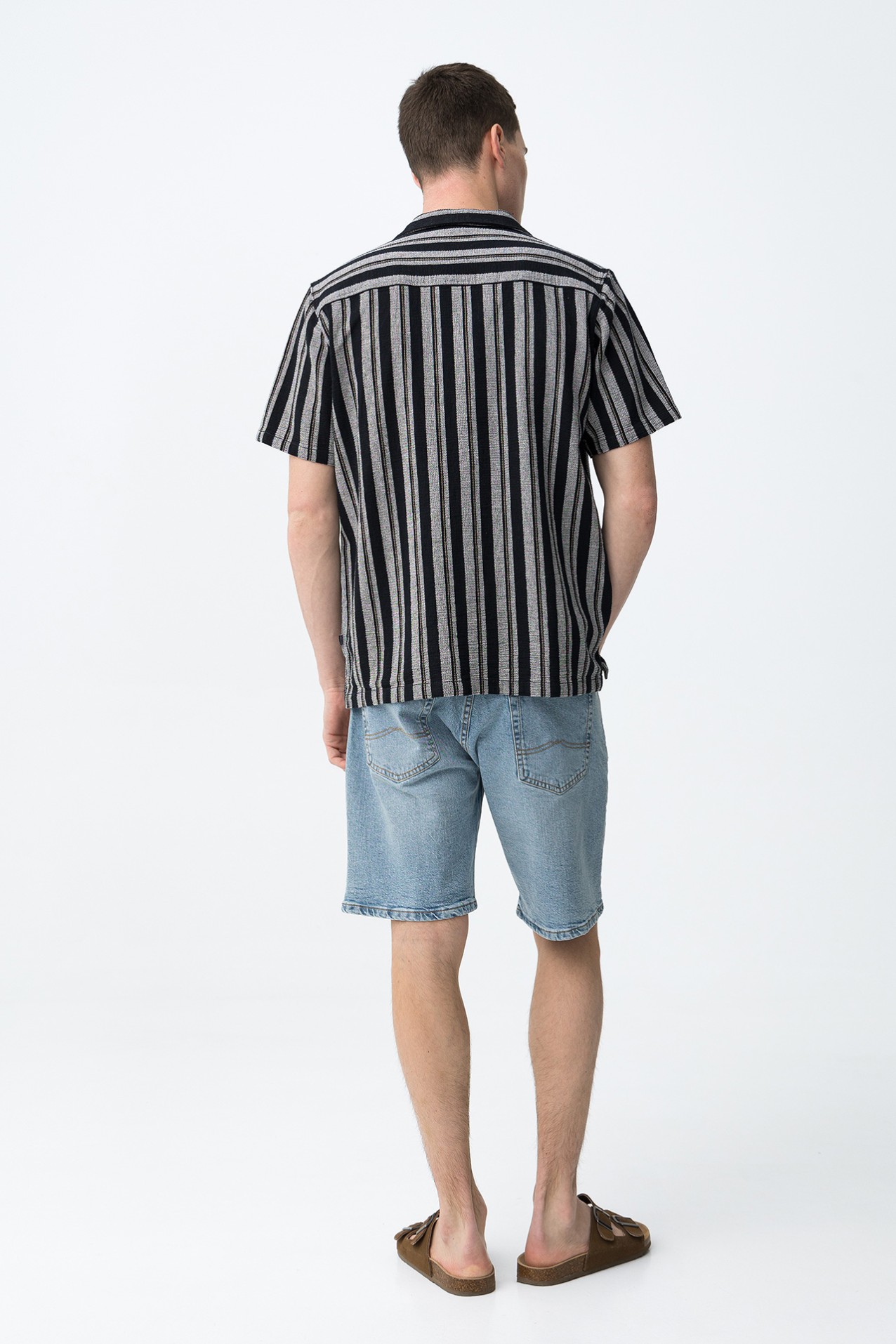 Cal��es relaxed fit azul m�dio
