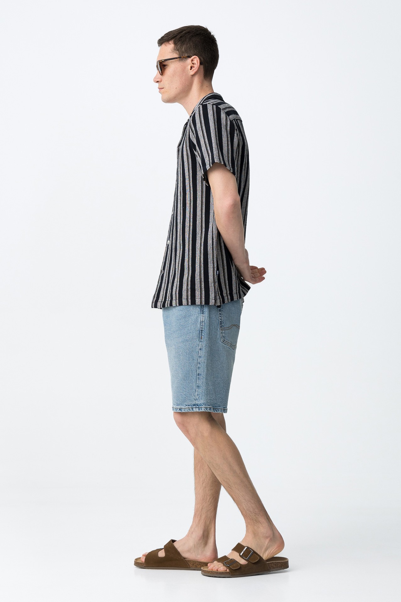 Cal��es relaxed fit azul m�dio