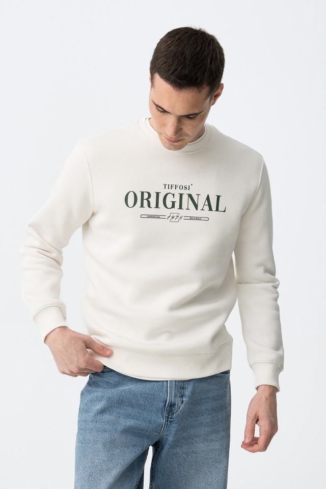 White Original Print Sweatshirt