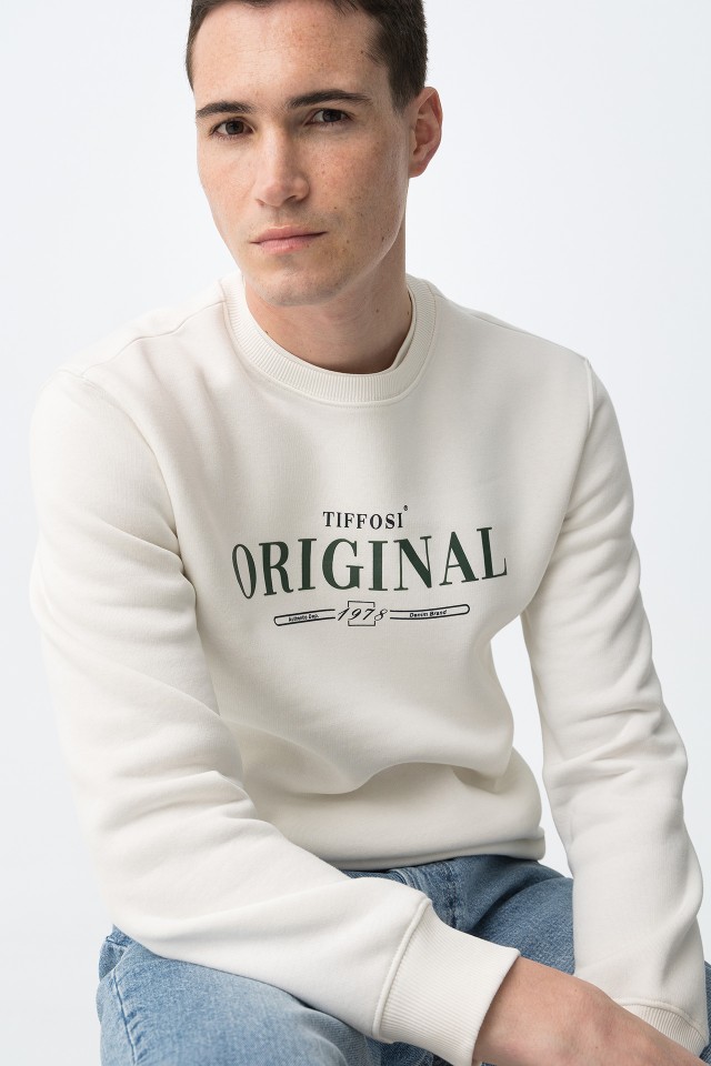 White Original Print Sweatshirt White Original Print Sweatshirt
