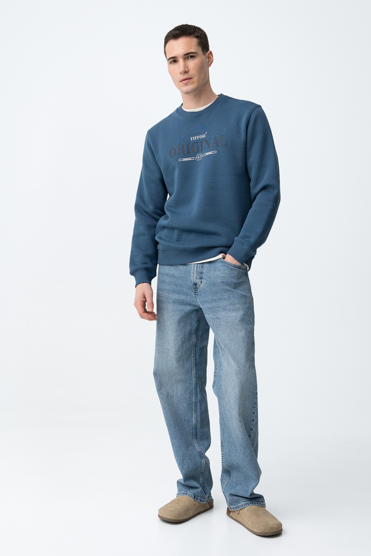 Blue Oversized Sweatshirt