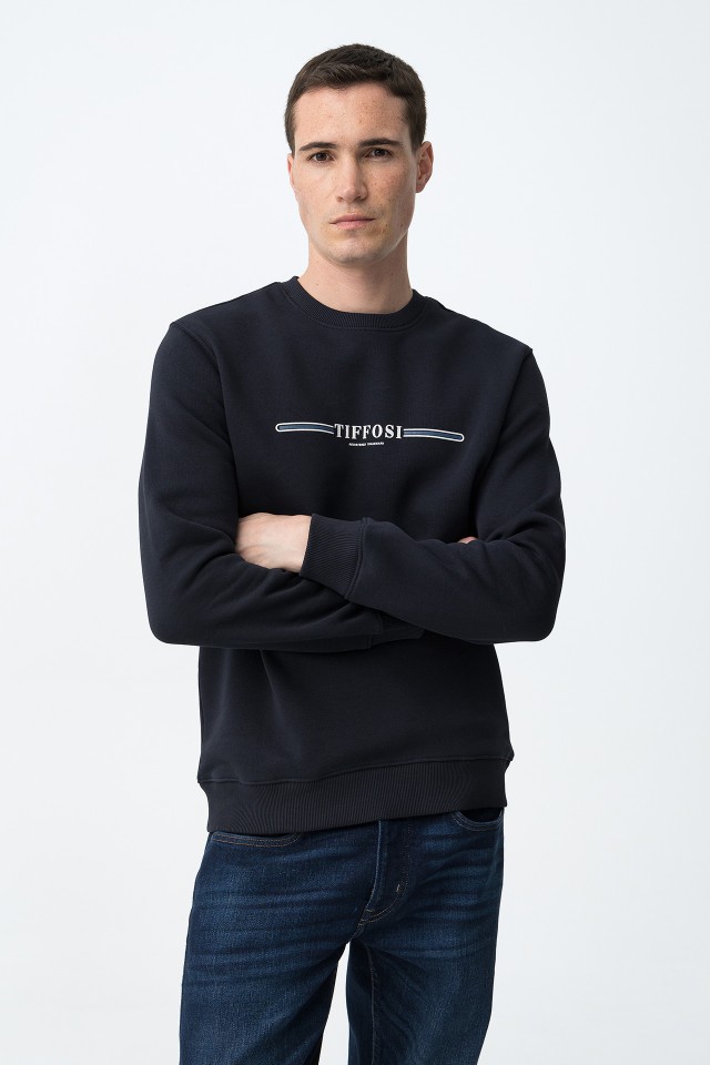 Navy Blue Casual Sweatshirt