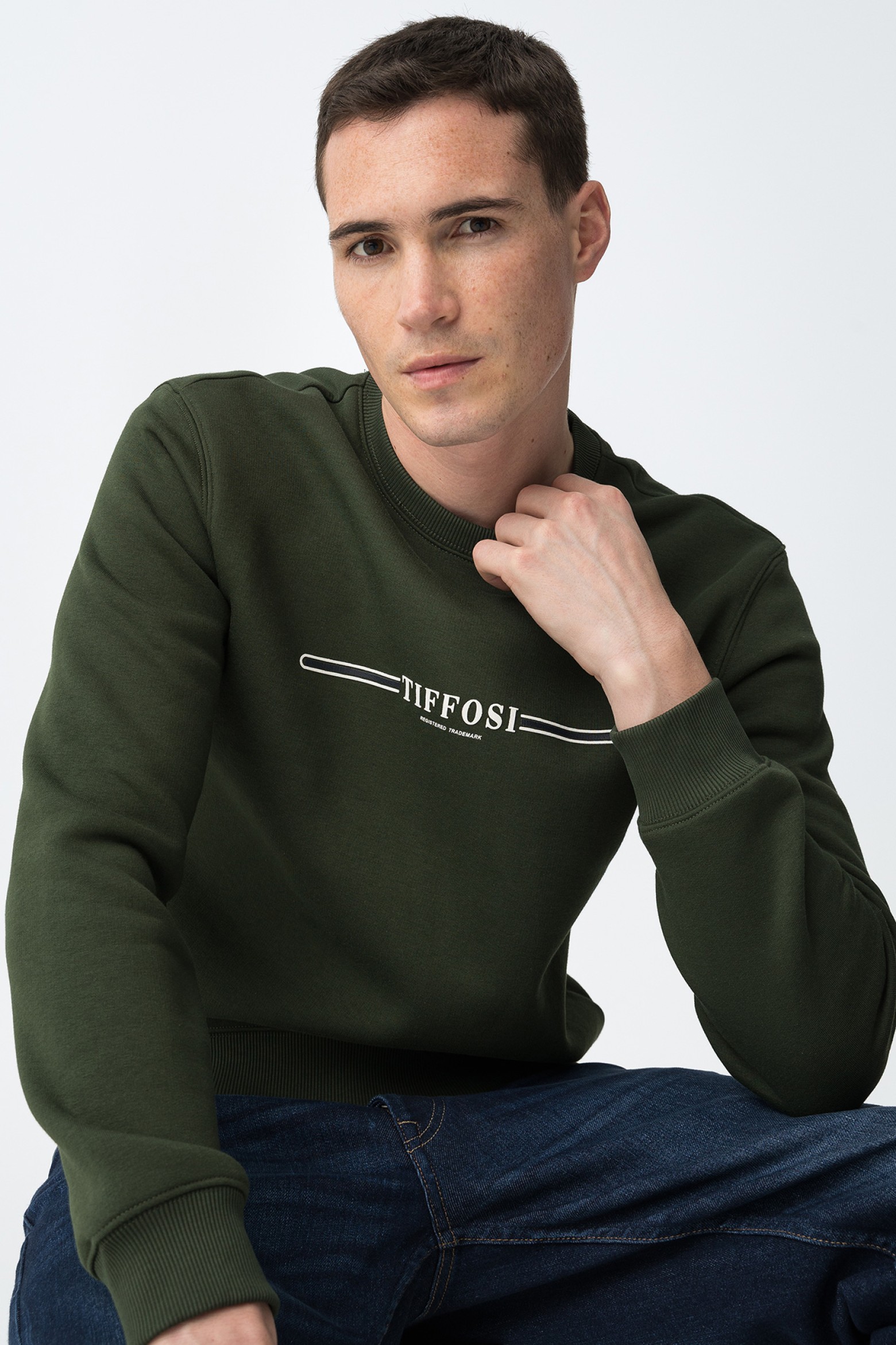 Sudadera verde casual