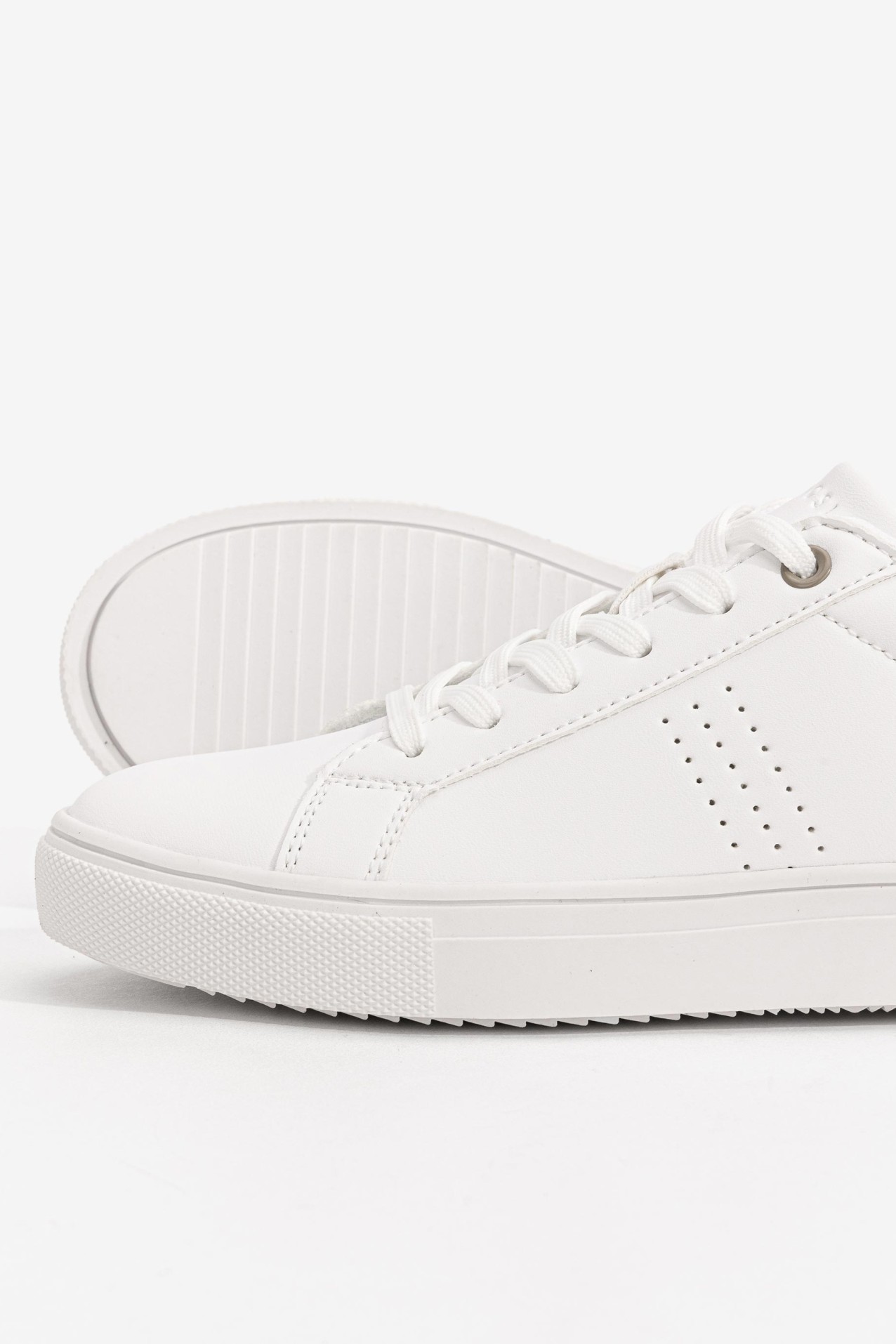 Combined Leather Effect Sneakers
