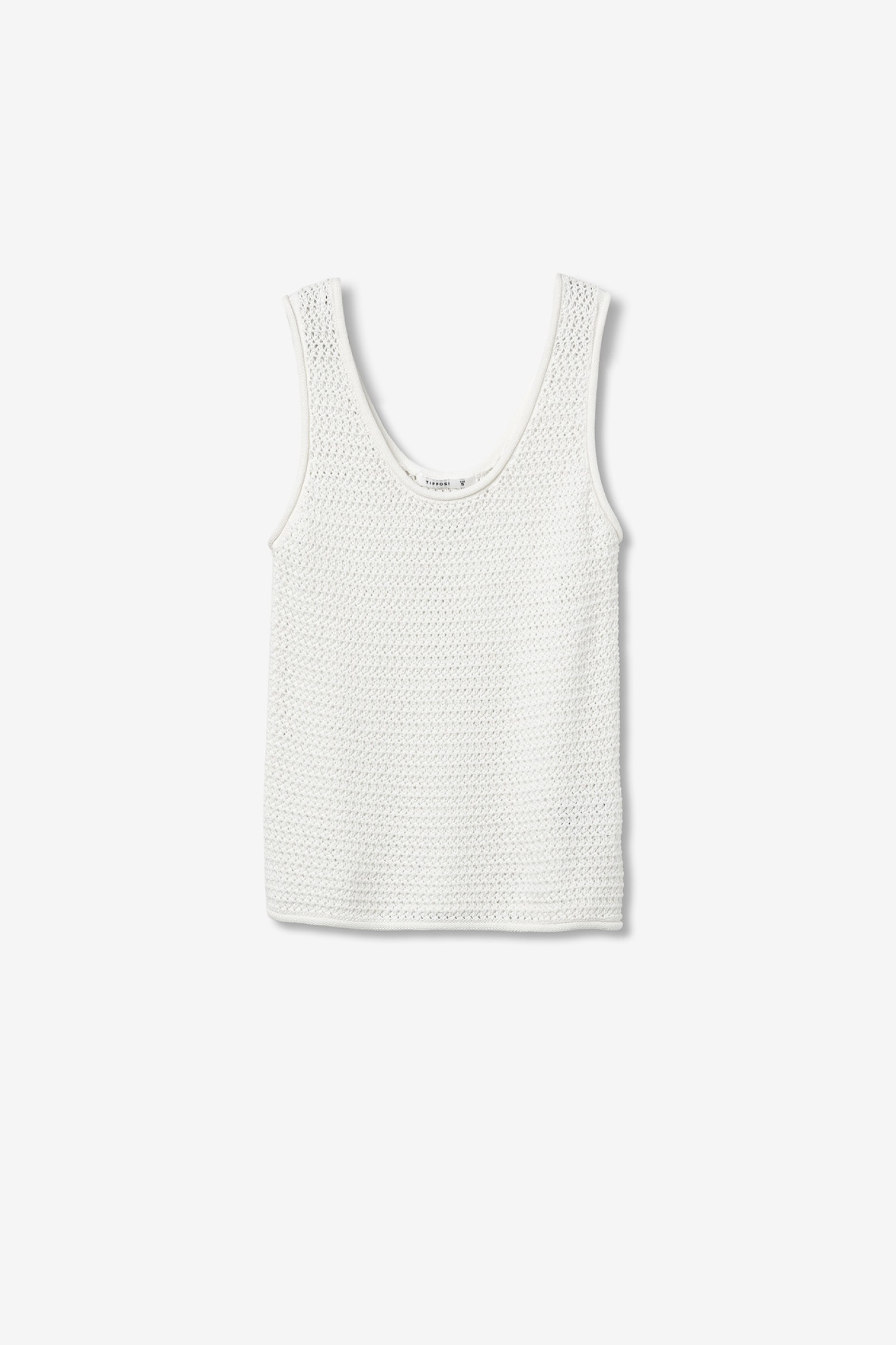 Beige Knit Sleeveless Top
