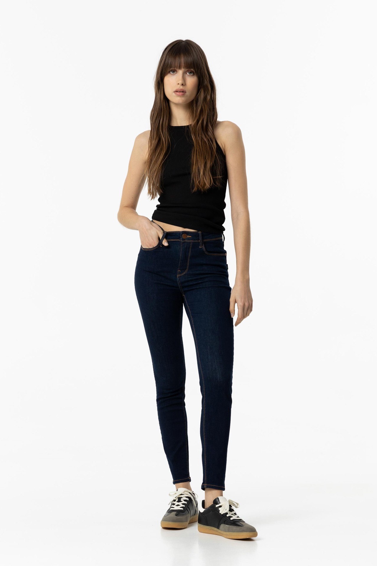 Jeans Lauren Skinny Cintura Alta