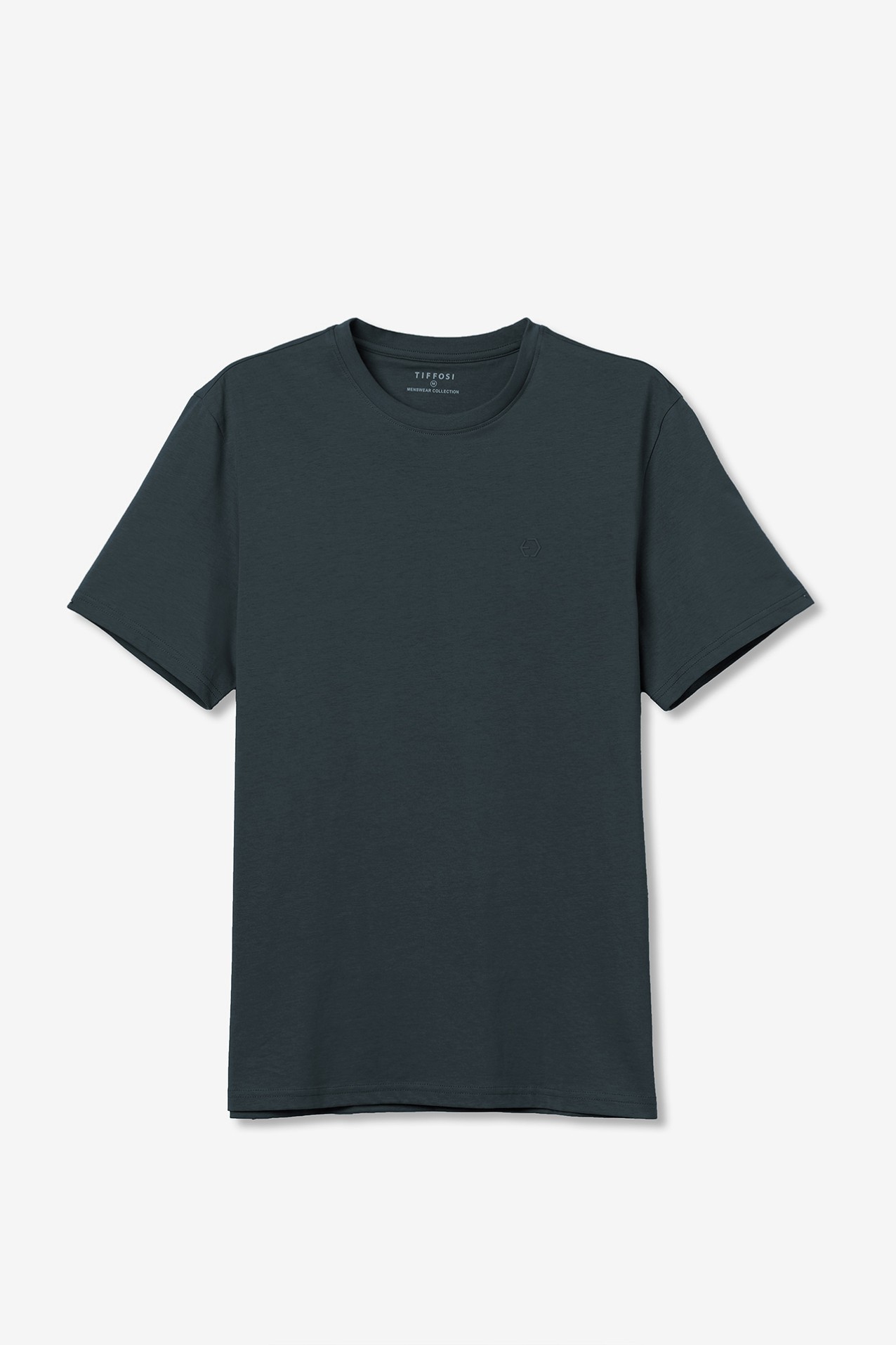 Cotton T-shirt with Embossed Detail