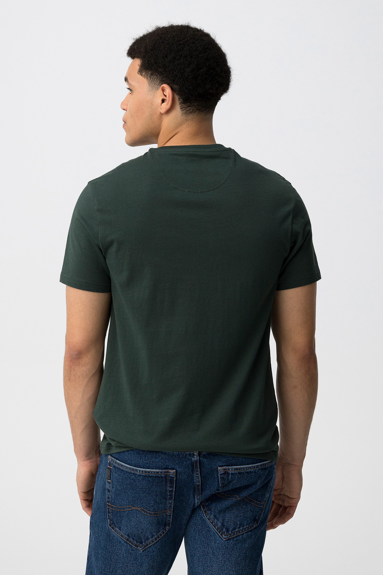 Cotton T-shirt with Embossed Detail
