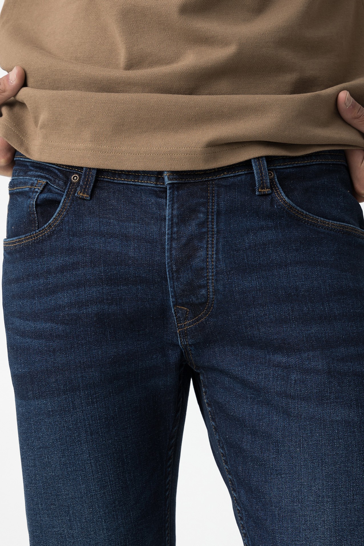 Jeans Slim Straight Azul