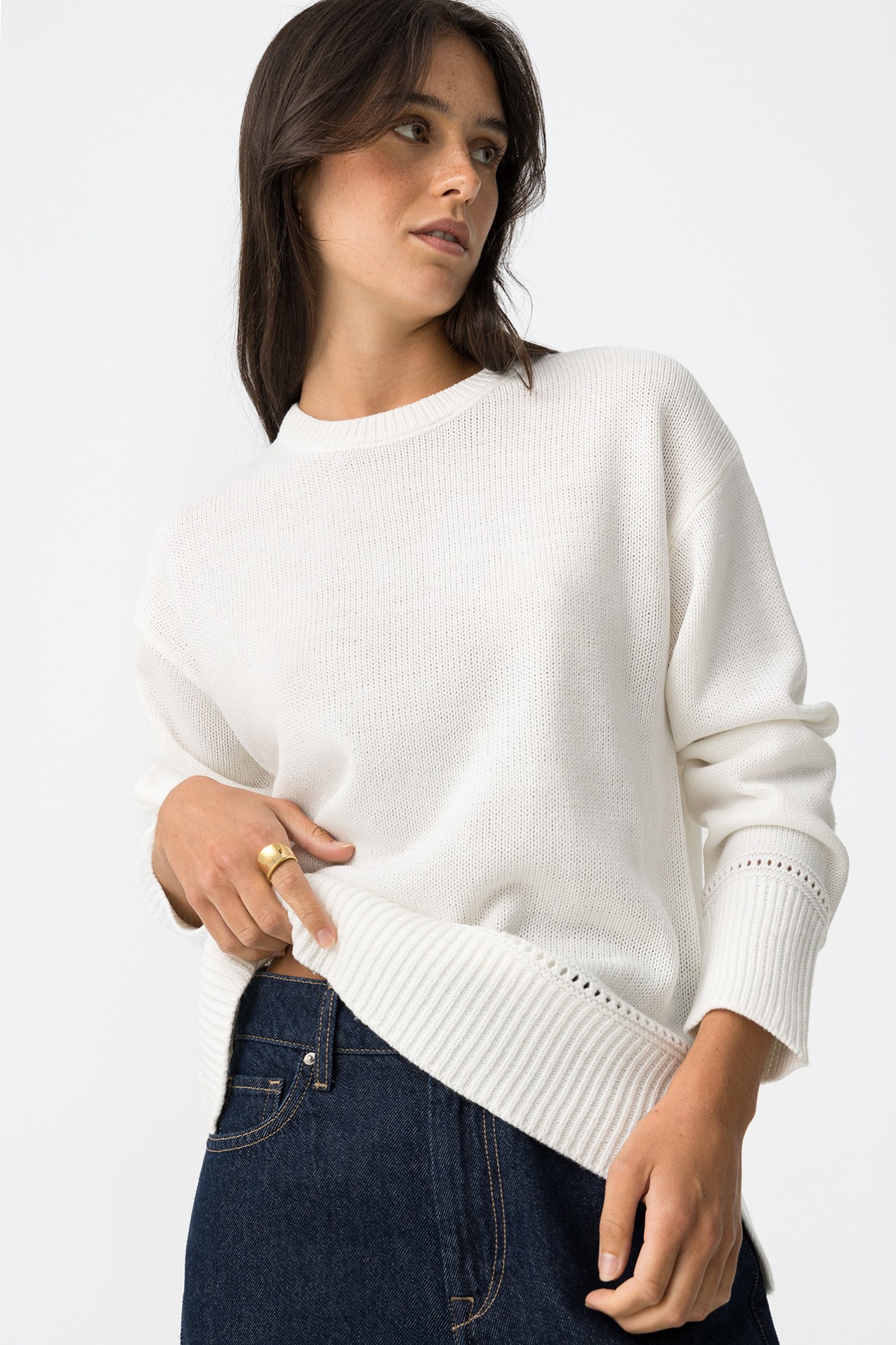 Camisola com Detalhes Perfurados