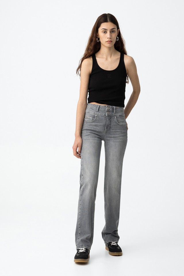 High-Waisted Straight Jeans High-Waisted Straight Jeans