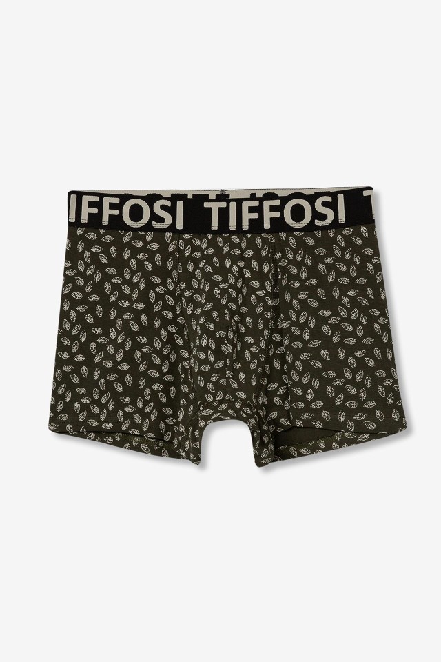 Boxers con estampado de hojas