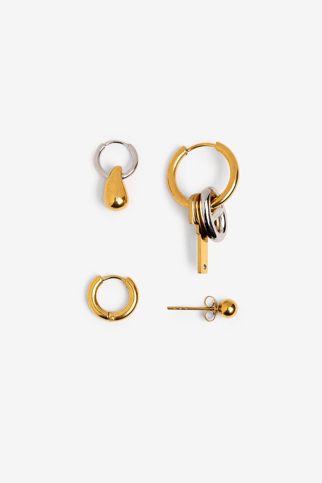 Golden Geometric Earrings
