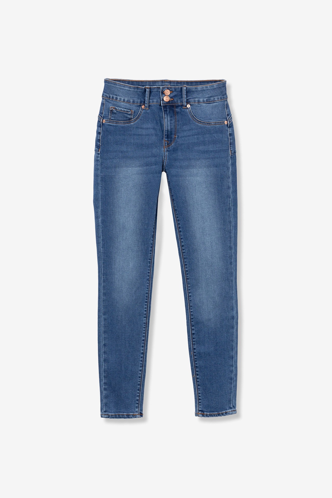Light Push-up Skinny Jeans with Mid Waist