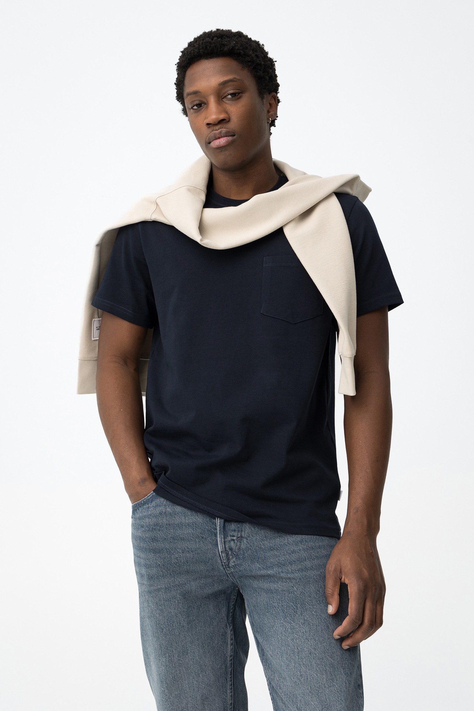 Dark Blue Pocket T-shirt
