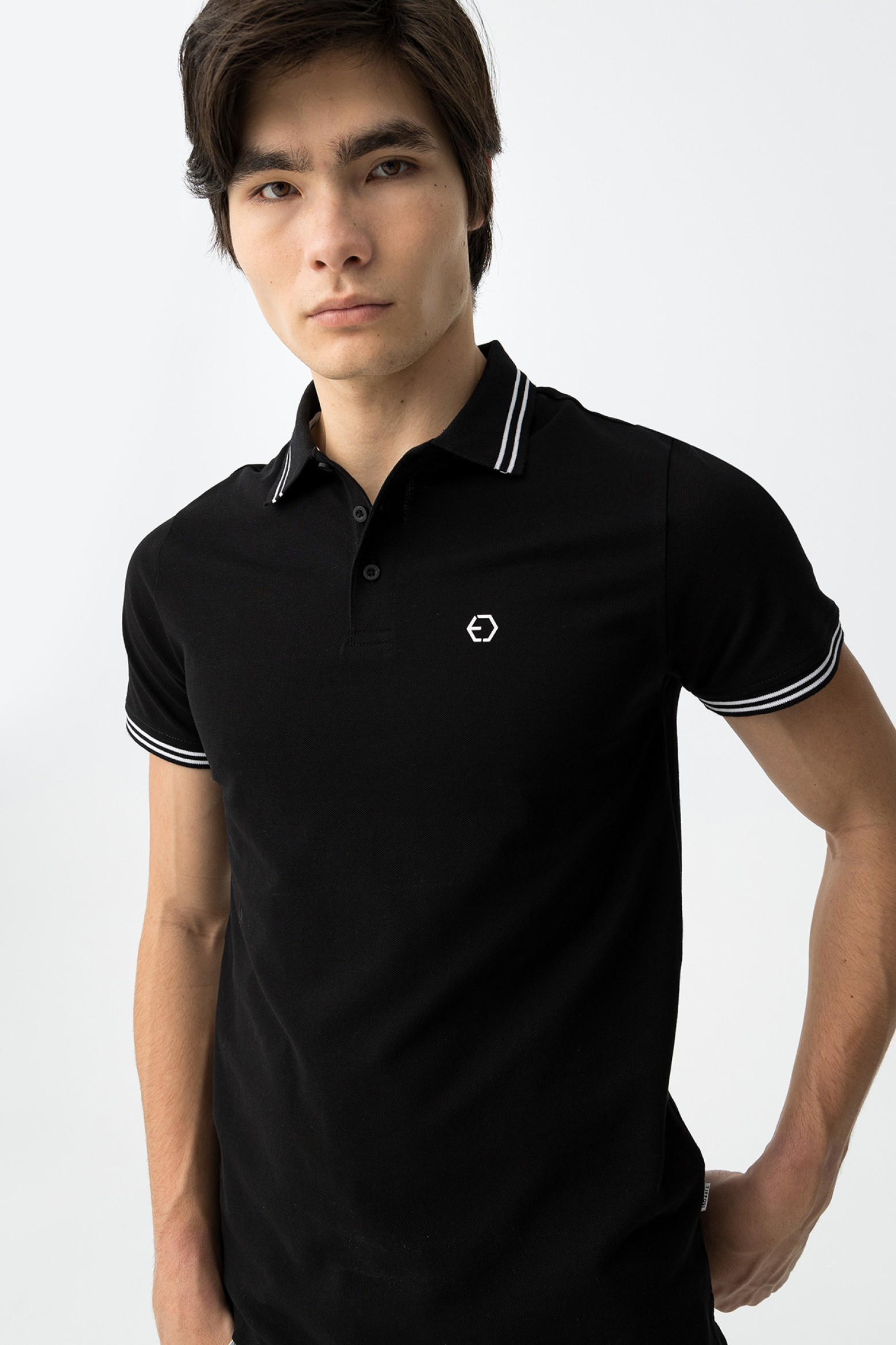 Slim Fit Black Polo Shirt