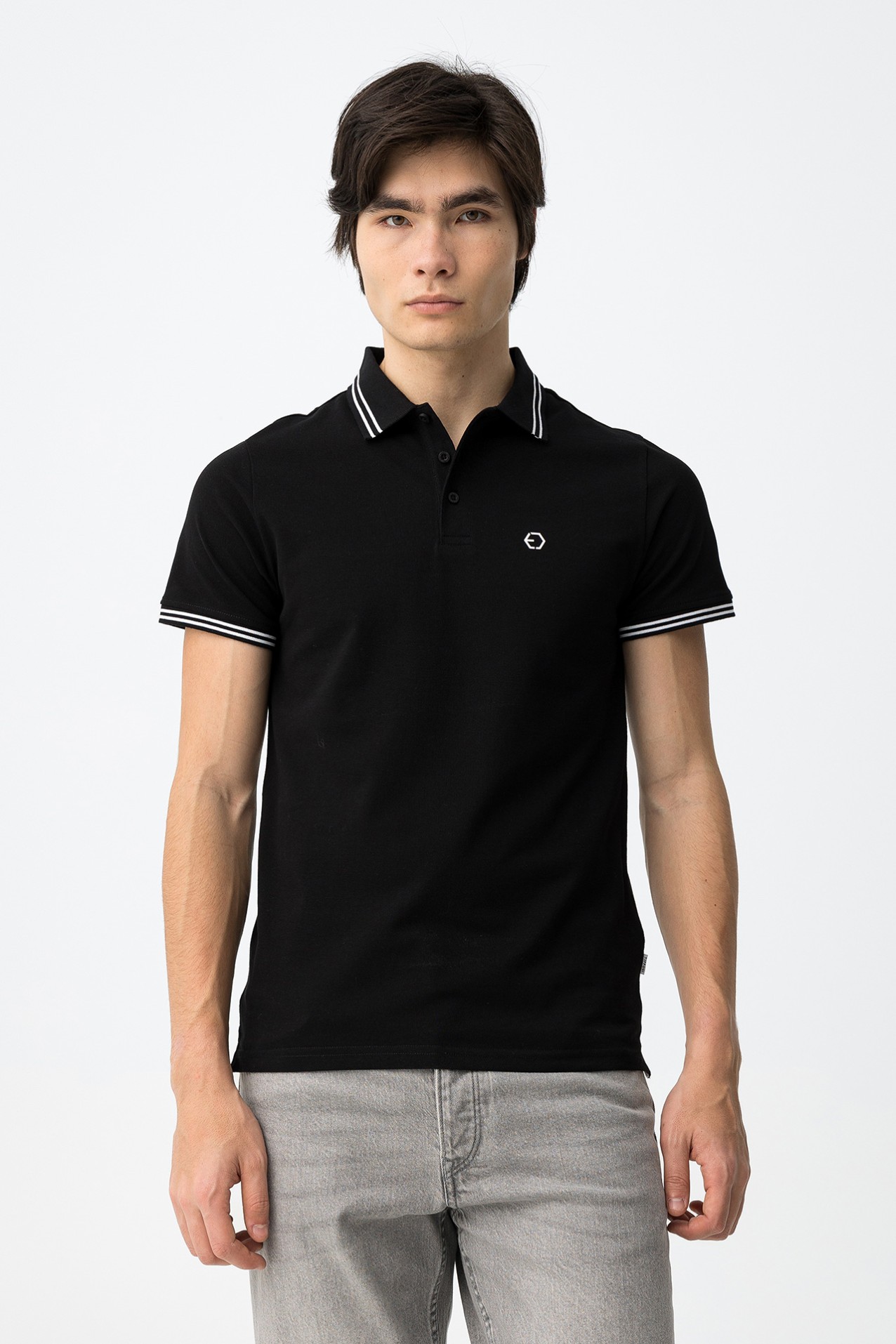 Slim Fit Black Polo Shirt