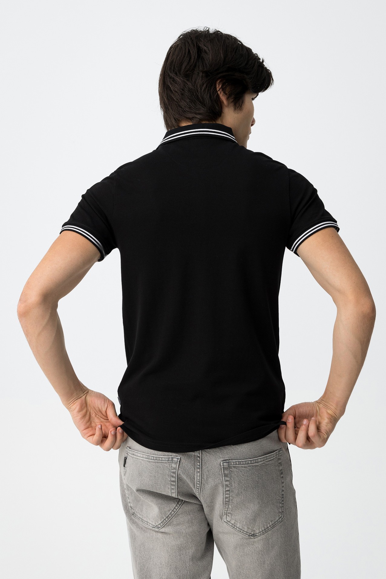 Slim Fit Black Polo Shirt