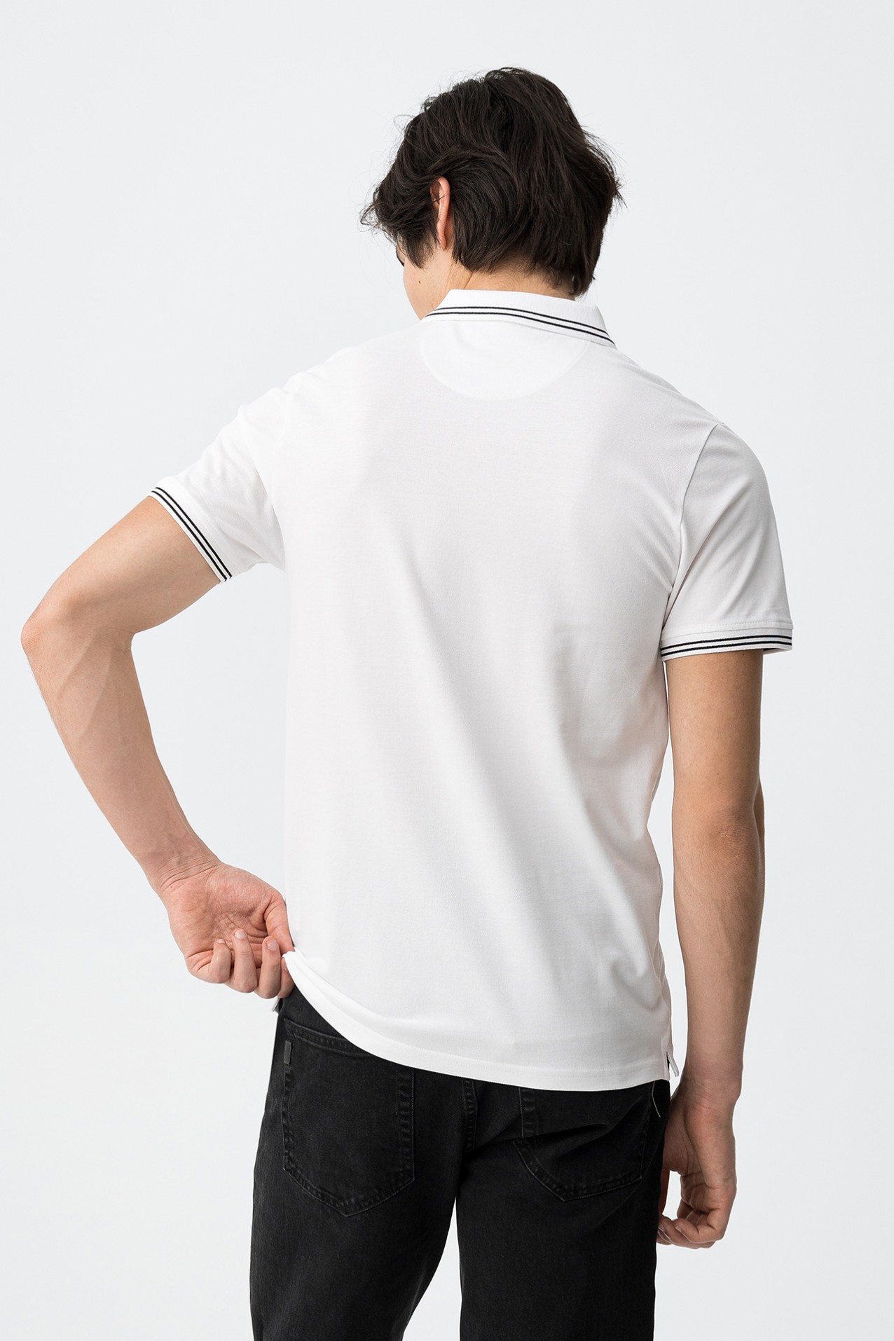 Polo blanco manga corta