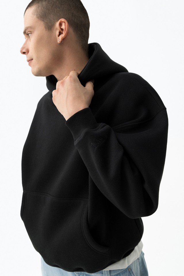 Black Boxy Hoodie