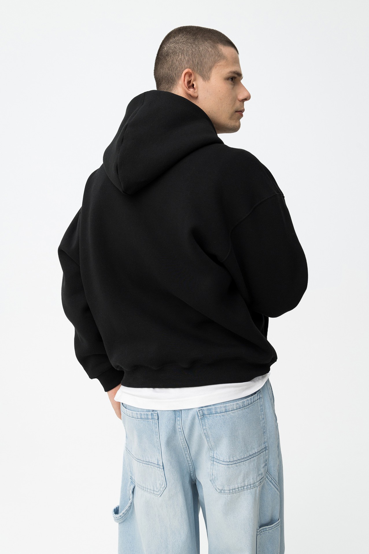 Black Boxy Hoodie