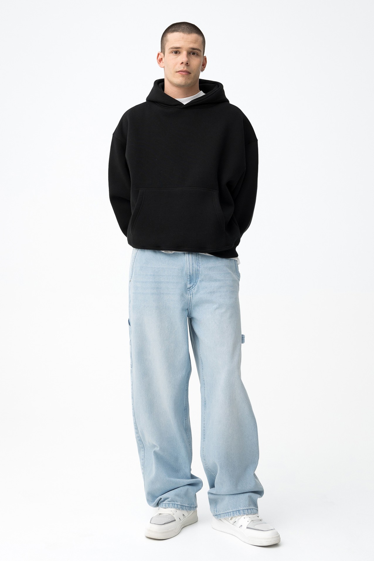 Black Boxy Hoodie