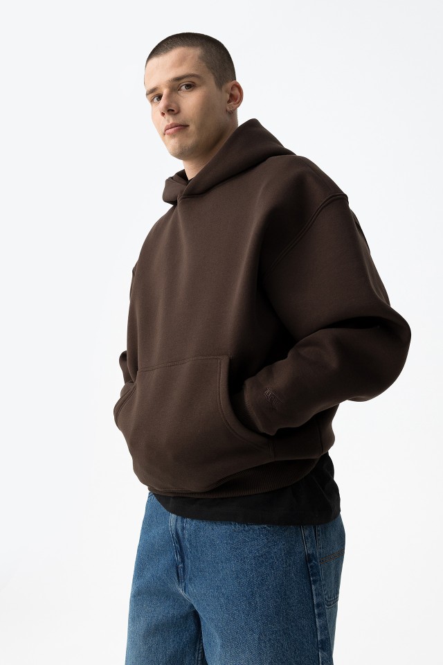 Chocolate Boxy Hoodie