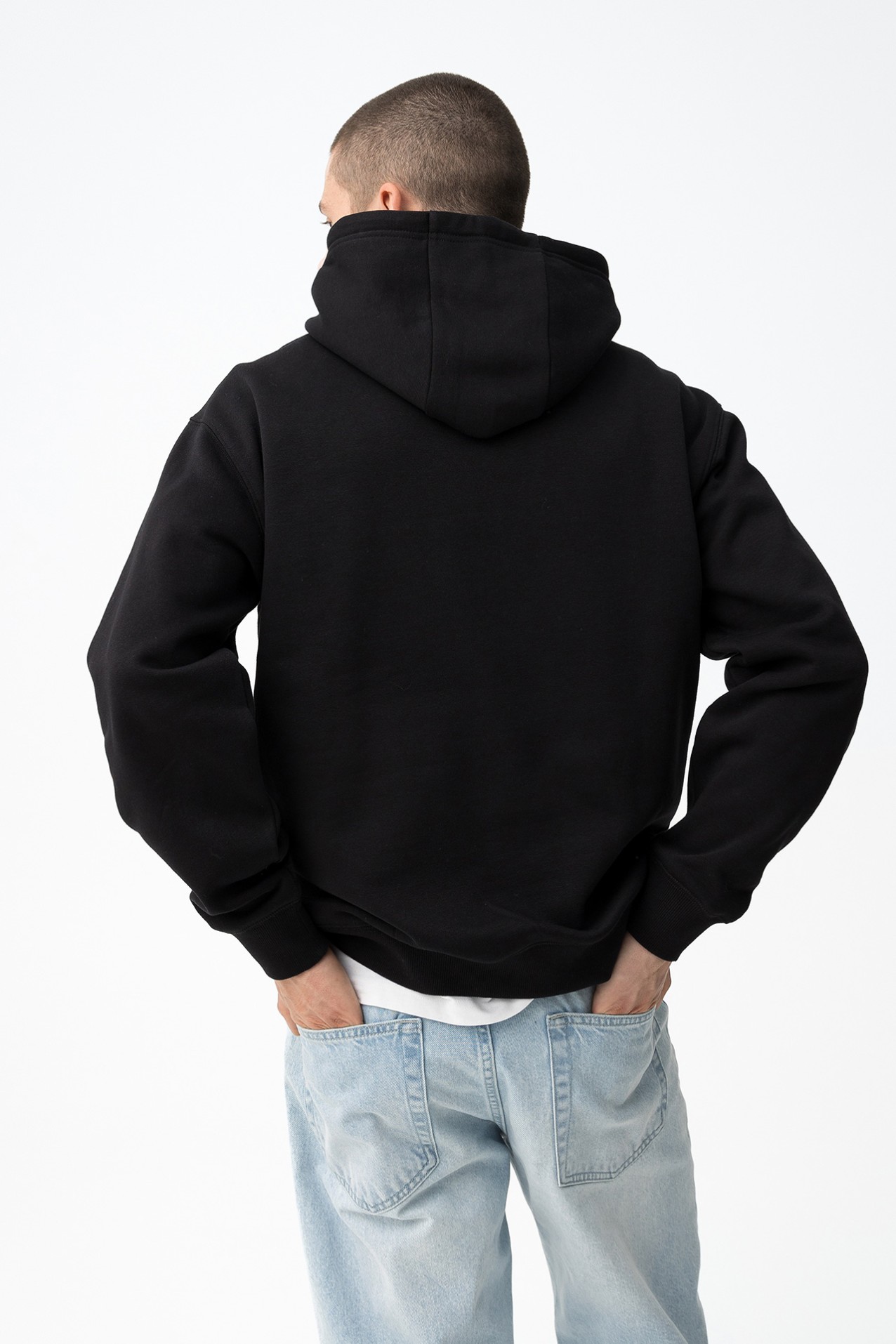 Black Hoodie With Graphic Print