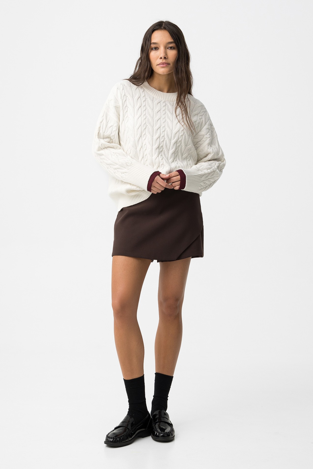 Chocolate Slim Non-Denim Shorts