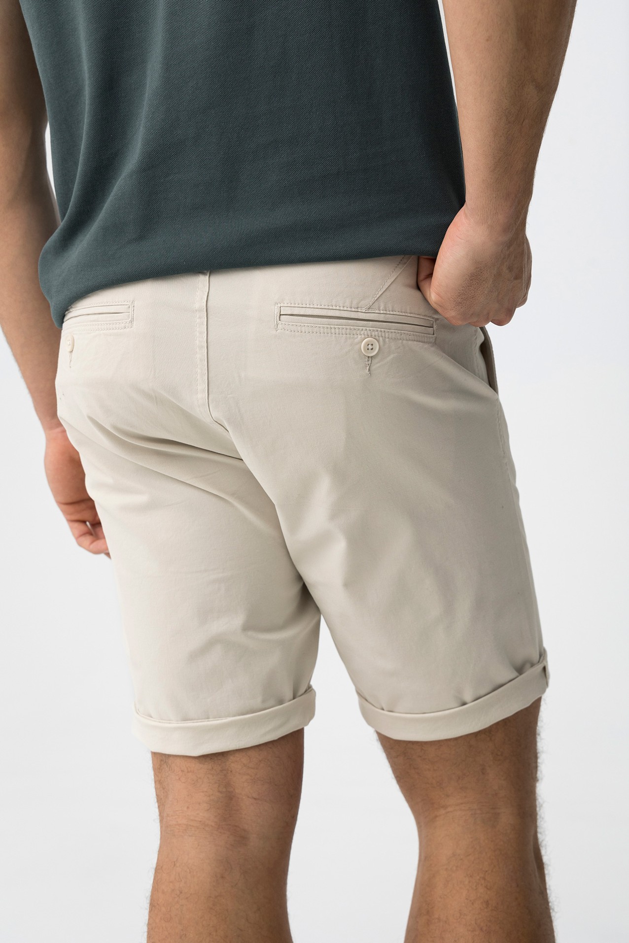 Calções slim fit cru - 10064541_110 - Tiffosi