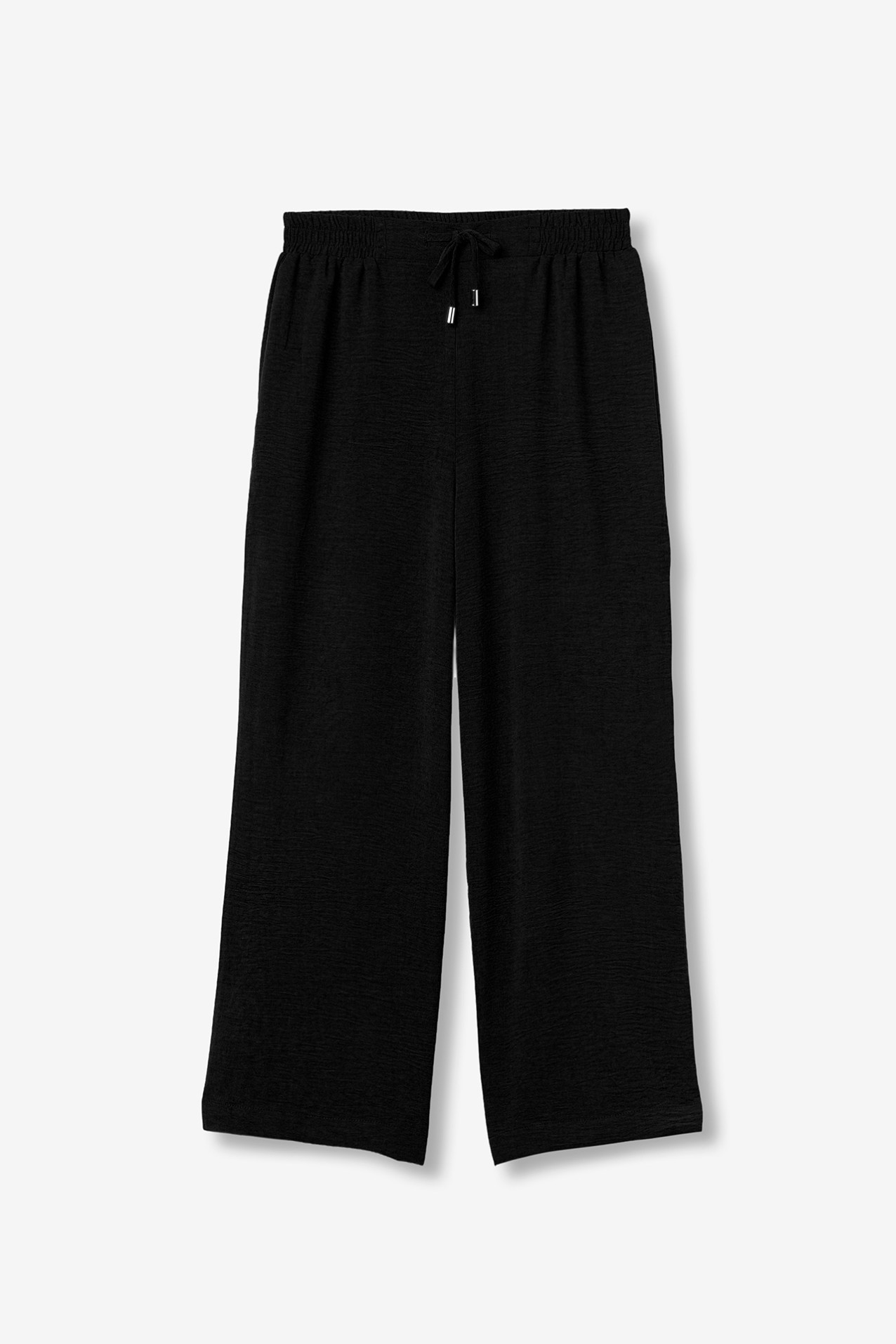 Black Wide Crop Pants